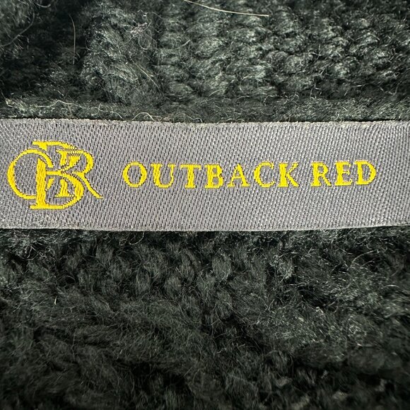 Outback Red Women's Knit Cardigan Sweater with Belt Size XS Black - Picture 5 of 8